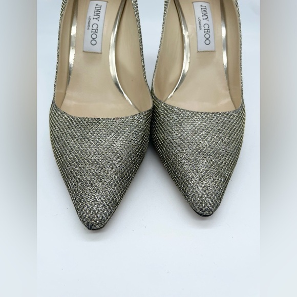 Jimmy Choo Gold Glitter Romy 100mm pumps EU41 - Picture 8 of 11